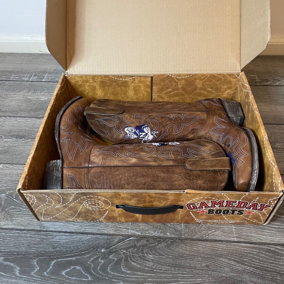 NEW Gameday Boots Navy Distressed Brown Cowboy Boots Men's Size 8.5 NWT - Picture 12 of 12